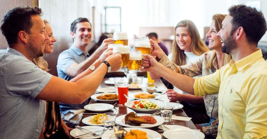 Delicious Food Tour by Prague Food Tour - Stop 1: beer and wine tasting with Czech dishes in a local restaurant