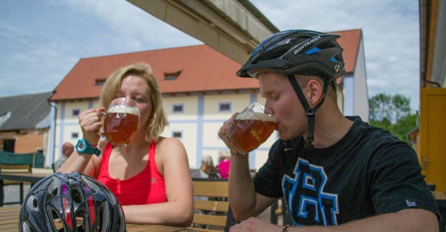 E-Bike Day Trip: Visit a Roman Castle and Taste Craft Beer - The best part: flat paved trails along the Vltava and Berounka