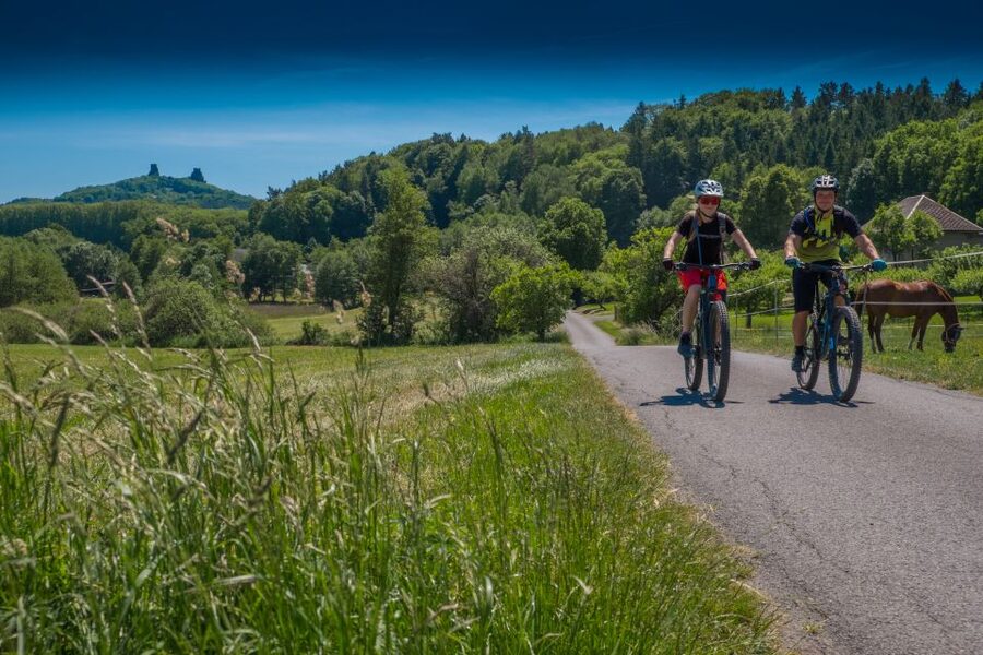 From Prague: E-Mountain Biking Trip to the Bohemian Paradise - Two medieval castles near the finish: cliffs and quick breaks