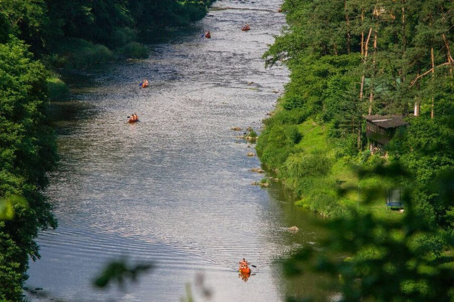 From Prague: Sazava River Canoe Day Trip for All Levels - Canoe basics, practice paddle, then downstream