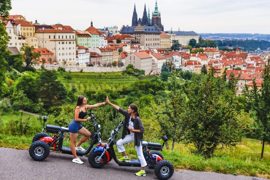 Grand City Tour on Electric Trike in Prague - Live Guided - Daylight or night riding: the difference you will feel