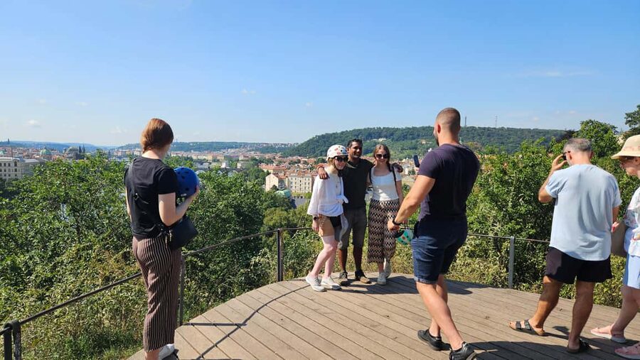 Heart of Prague tour on Tricycle electric scooter - Cihelná Park and the Vltava wildlife moments you did not expect