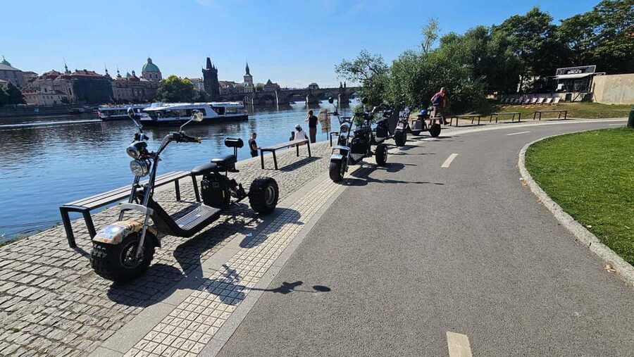 Heart of Prague tour on Tricycle electric scooter - Prague Castle complex and Strahov Monastery: big views, big area