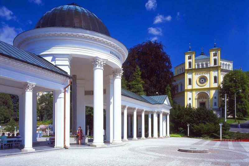 Karlovy Vary & Marianske Lazne Tour from Prague with Lunch - Marianske Lazne: Cross Spring, Historic Architecture, and Ancient Colonnades