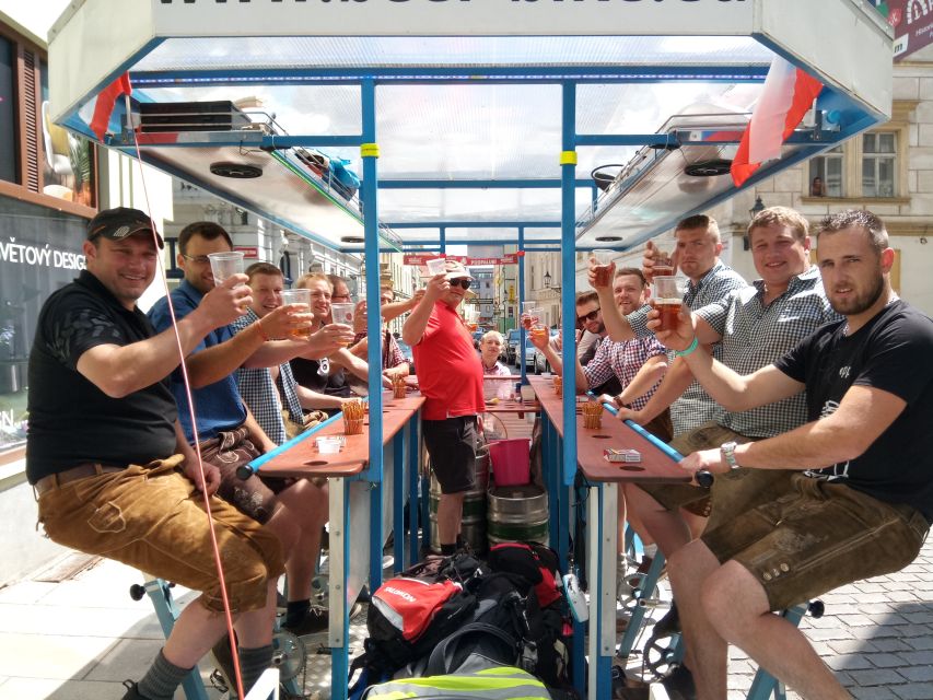 Pilsen: 1.5-Hour Beer Bike with Unlimited Beer - Pedal-Powered Plzeň Sights, With Your Own Music