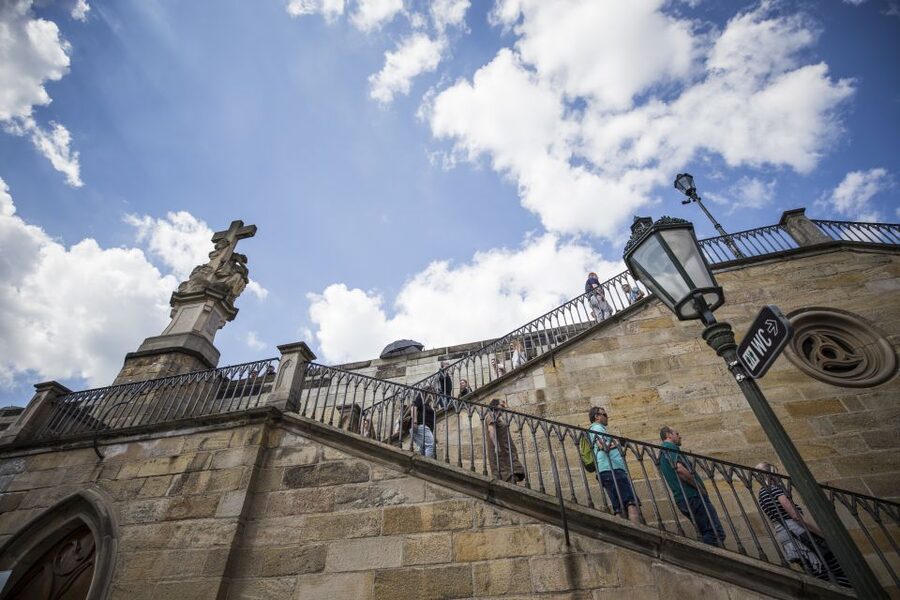 Prague: 3–Hour Castle Grounds Walking Tour and River Cruise - Prague Castle grounds: St. Vitus Cathedral and St. George Basilica stops