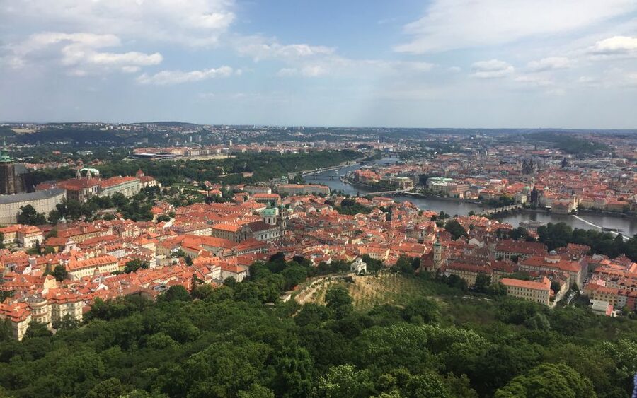 Prague "ALL-IN-ONE" City E-Bike Tour - Prague Metronome viewpoint and the city’s big orientation stops