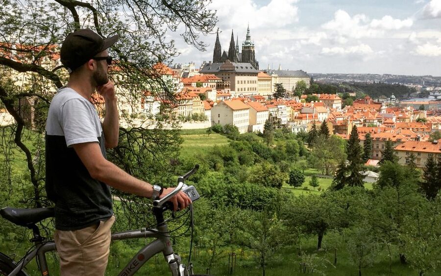 Prague "ALL-IN-ONE" City E-Bike Tour - John Lennon Wall and Charles Bridge, plus Josefov and Old Town Square