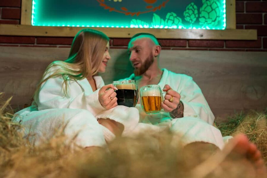 Prague: Beer Spa Experience with Unlimited Beer and Sauna - Unlimited Bernard beer, plus snacks and lemon water pacing