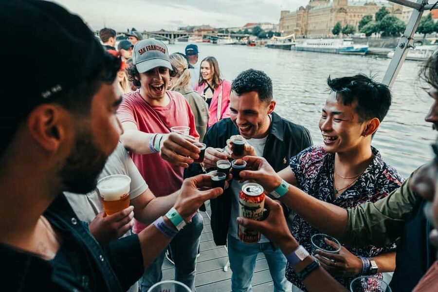 Prague: Booze Cruise with Open Bar and Duplex Entry - From River Boats Prague Dock 16 to the Duplex Rooftop Party