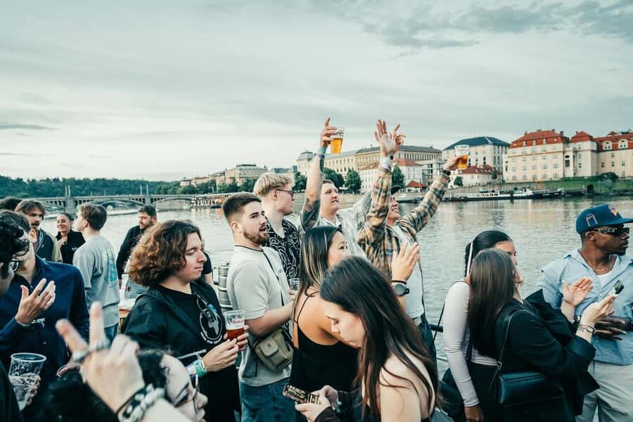 Prague: Booze Cruise with Open Bar and Duplex Entry - River Views from the Water, and What You Will Notice Most