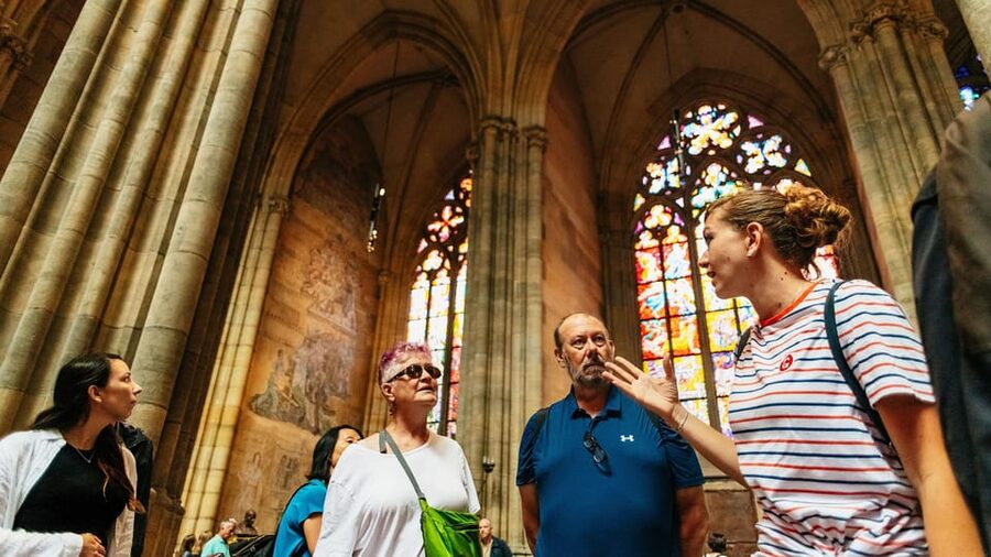 Prague Castle Interiors, Bus Tour and Vltava River Cruise - Meeting Point and the Air-Conditioned Ride Up (Na Příkopě 23)