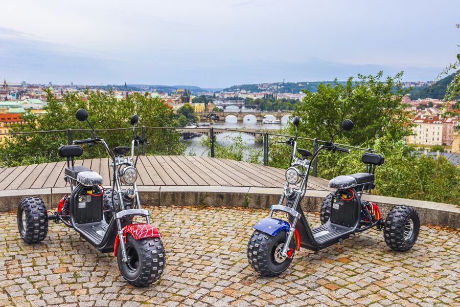 Prague City sightseeing in Night Trike Tour - A Charles Bridge View and Two Outside Stops: Kafka Museum and Rudolfinum