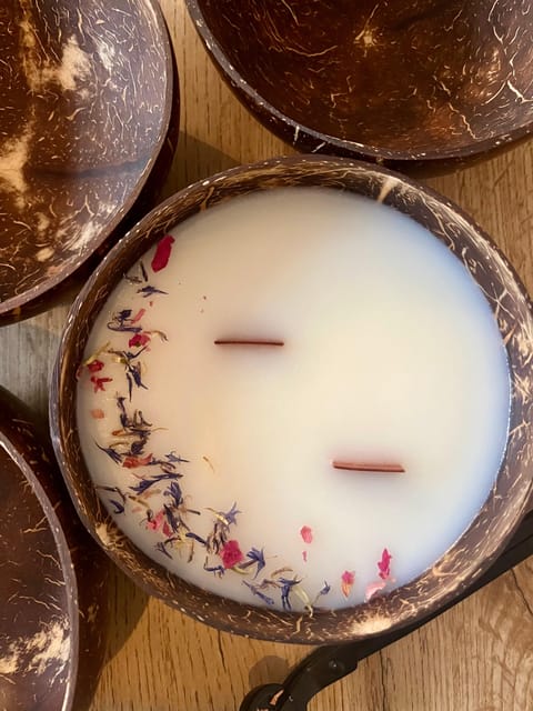 Prague: Coconut Candle Workshop - The Coconut Shell Bowl, Wax, and Your Scent Plan