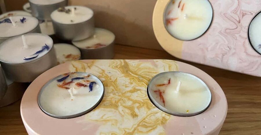 Prague: Craft your unique tea-candle holder set - While it sets, you make six scented soy tea candles