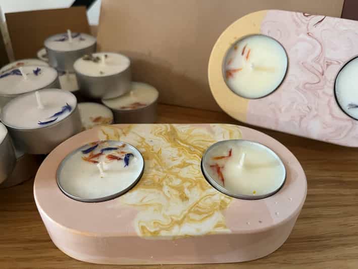 Prague: Craft your unique tea-candle holder set - Casting your Jesmonite tea light holder, color-first creativity