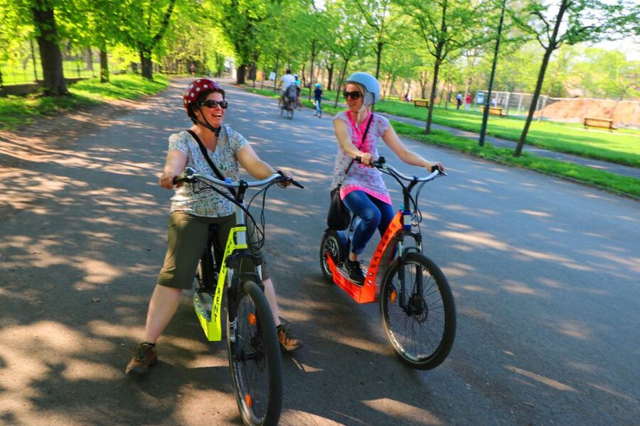 Prague: E-Bike/E-Scooter Viewpoint Tour - Petřín Hill and the Royal Gardens: The Hundred Spires View Angle