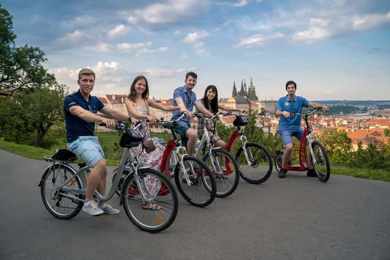 Prague: E-Bike or E-Scooter Tour with A Local Guide - Where you meet, how you get started, and what you are given