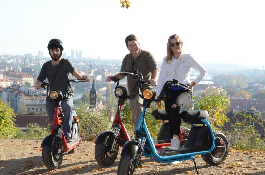 Prague Electric Scooter and eBike Grand Tour - Prague Castle, Charles Bridge, and Old Town Square without the marathon