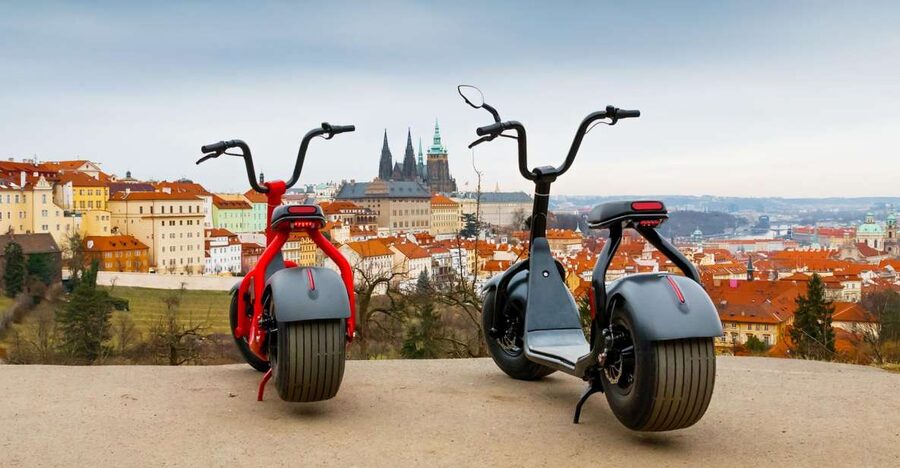 Prague: Fat Tire E-Scooter Guided Tour - Scrooser safety, electric ease, and why this route avoids traffic