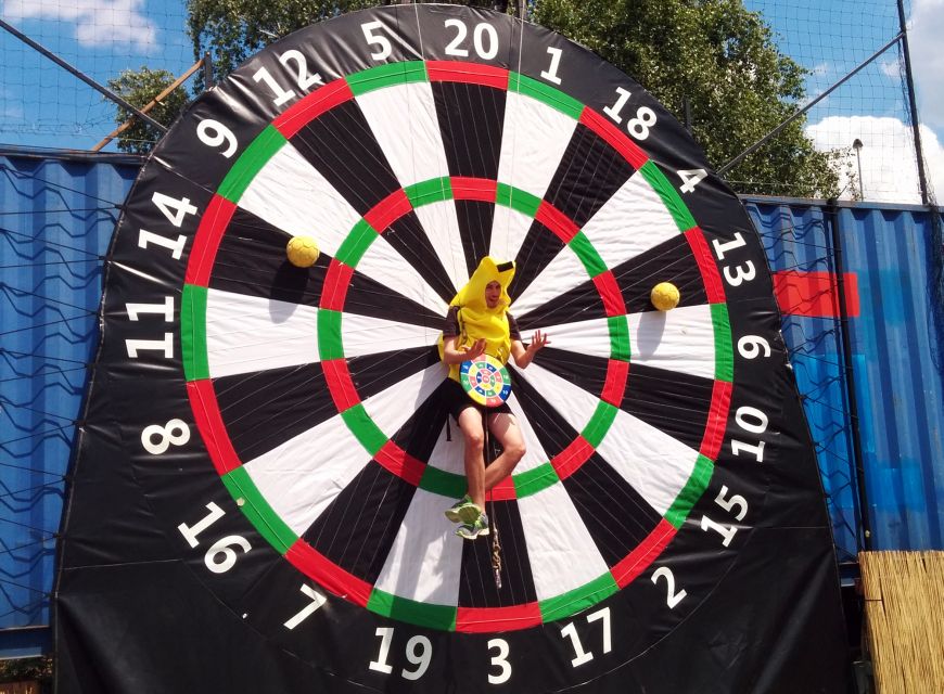 Prague : Giant Foot Darts and Giant Beer Pong Game - Price and Value of the $88 Prague Party Games