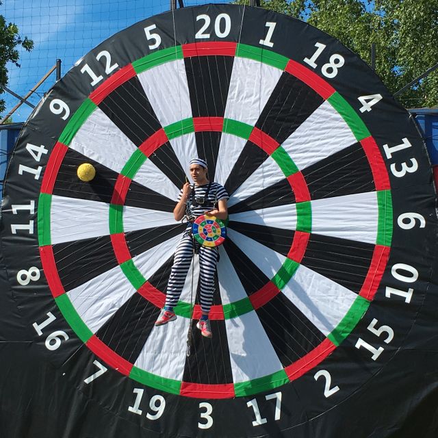 Prague : Giant Foot Darts and Giant Beer Pong Game - Option 2: One Hour Giant Foot Darts with the Bachelor Prank