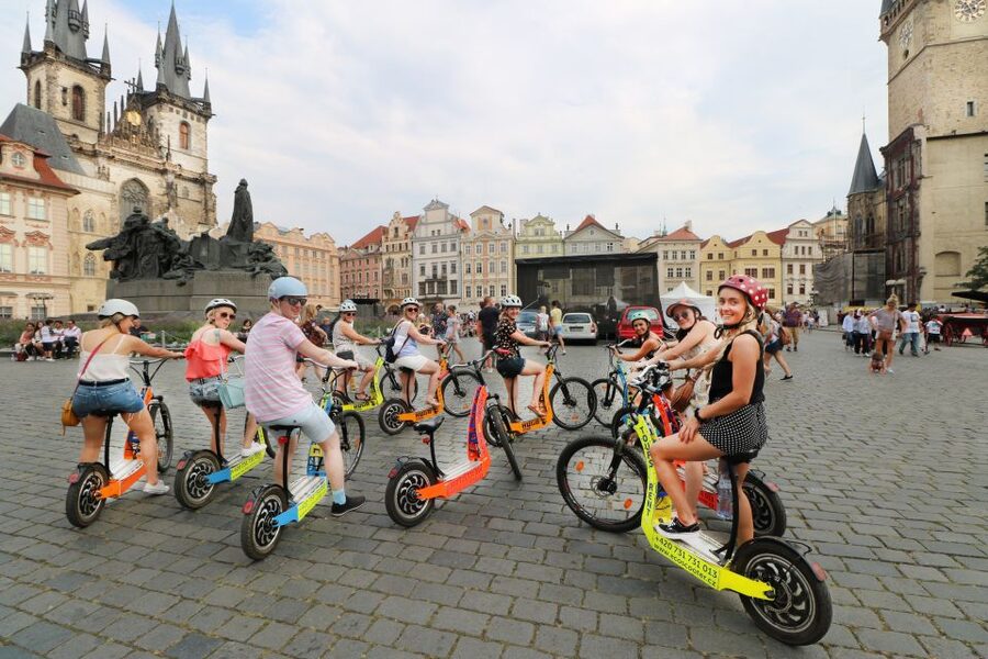 Prague: Grand e-Scooter Guided Tour - Old Town Square and Rudolfinum: classic Prague views, timed right