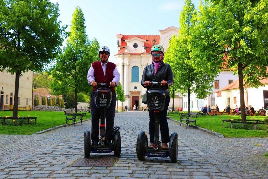 Prague: Grand Segway and eScooter Live Guided City Tour - Petřiny and Strahov Monastery: the hilltop viewpoint plus a beer stop