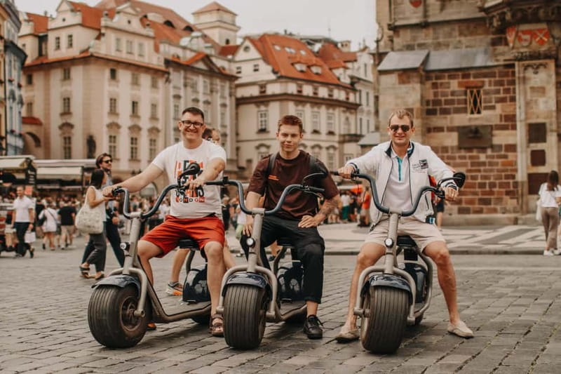 Prague: Guided Fat Tire e-Scooter Tour - Starting near Old Town Square, and instantly getting your bearings
