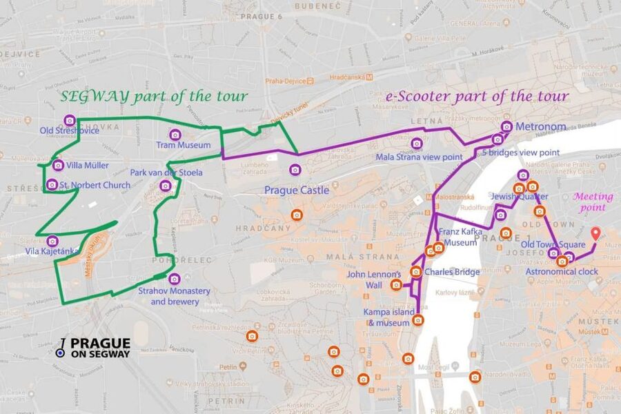Prague: Half-Day Guided Tour by Segway and E-Scooter - Prague Castle and St. Vitus Cathedral: what you get from guided time inside