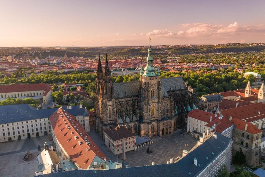Prague Hradcany Castle, St Vitus Cathedral Tour with Tickets - St George’s Basilica and Golden Lane: knights, crafts, and alchemist vibes
