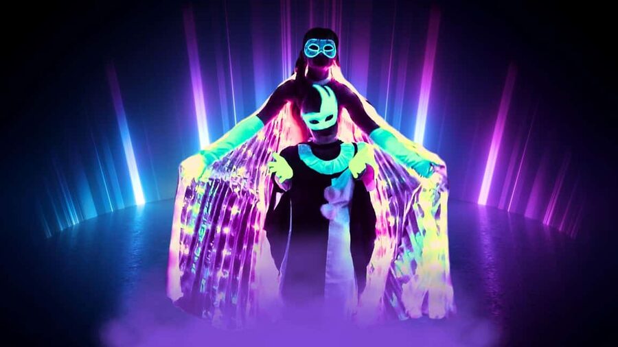 Prague: Images of Love Black Light Theatre Show - Black light theatre plus film projections, why it works so well