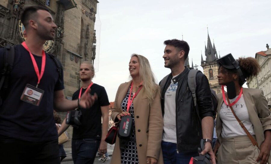 Prague: Immersive History Walking Tour and VR - Ending at the Dancing House by the Vltava River Promenade