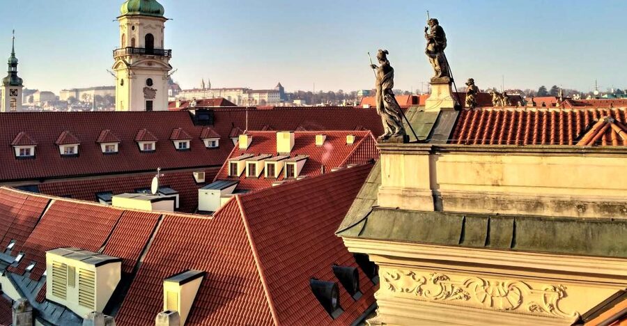 Prague: Klementinum Library & Astronomical Tower Guided Tour - The Baroque Library Hall Seen From Behind the Fence