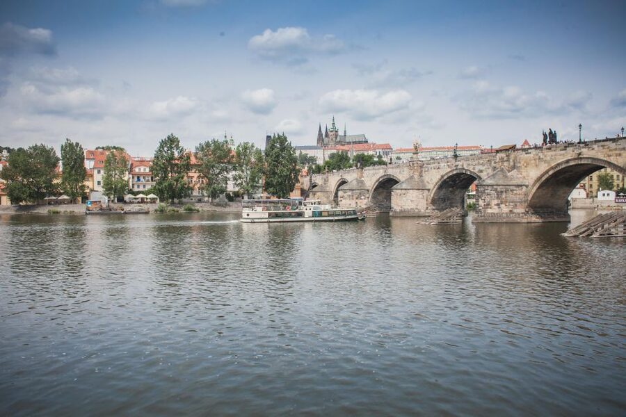 Prague: Lunch Cruise on Vltava River with open Buffet - Getting On at Lodě Bevents, Pier 14, and What the 110 Minutes Feel Like