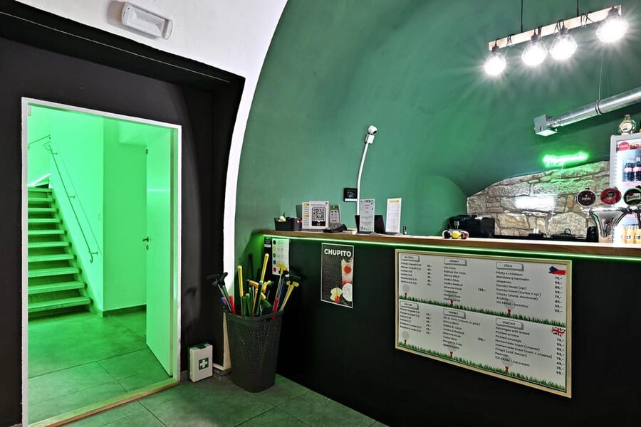 Prague: Mazemania Miniature Golf Experience - The Bar and Lounge: Where the Real Group Time Happens