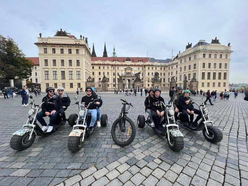 Prague: Panoramic Viewpoints Guided Electric Tricycle Tour - Prague Castle Main Gate Photo Stop (If You Book the Longer Route)