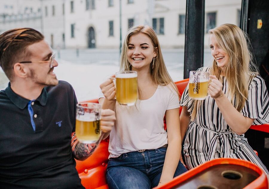 Prague: Party Beer Bus - Draft Beer, 30 Liters on Tap, and a Bus Interior Made for Sound
