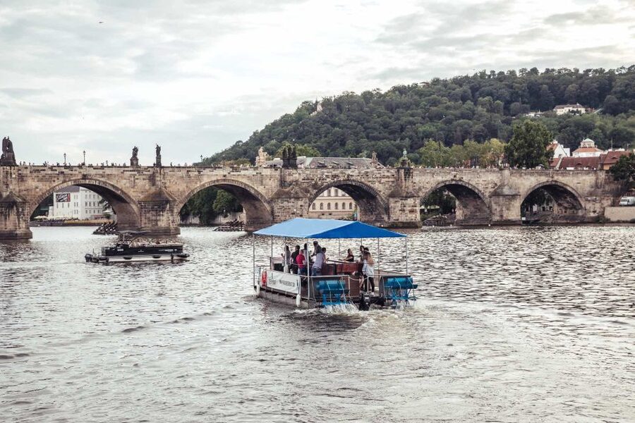 Prague: Private Cycle Boat River Tour with Beer or Prosecco - The View Along the Vltava River, Plus Why Music Actually Helps