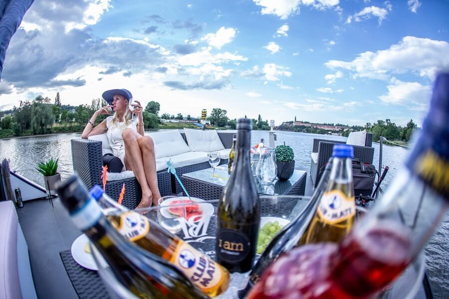 Prague: Private River Cruise with Unlimited Beer or Prosecco - The open deck and the best way to photograph Prague from the Vltava