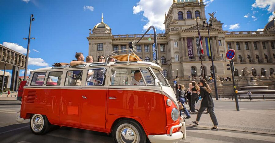 Prague: Private Sightseeing Tour in original VW Samba bus - Pickup in Prague 1 and how the tour timing really works