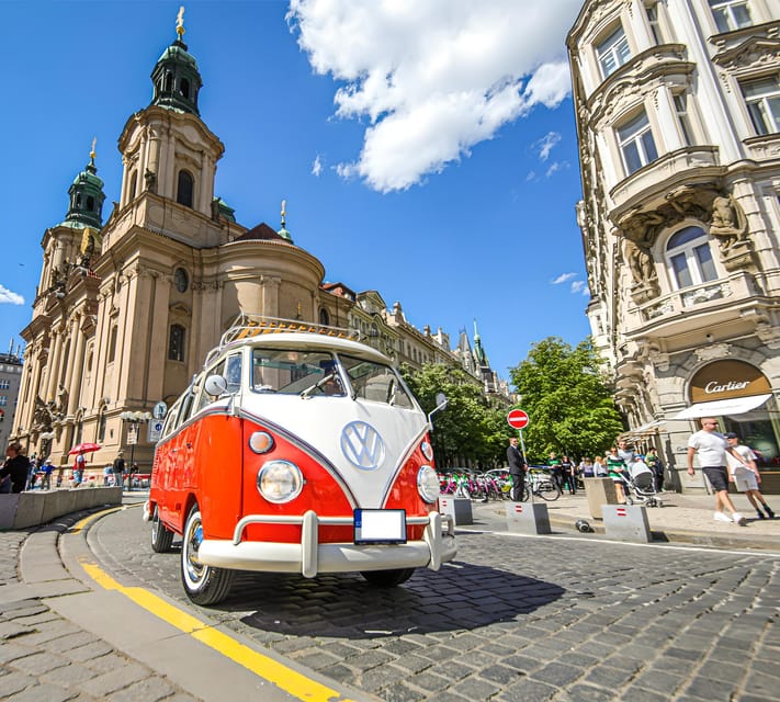 Prague: Private Sightseeing Tour in original VW Samba bus - What happens at each stop: iconic landmarks and viewpoints that fit real photography
