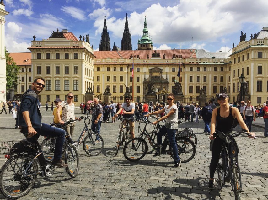 Prague: Stunning Viewpoints, Castle, City & Park Bike Tour - Prague Metronome: the political past under a simple viewpoint stop