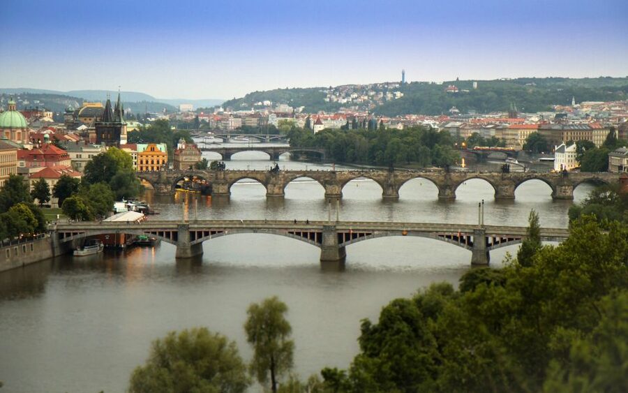 Prague: Stunning Viewpoints, Castle, City & Park E-Bike Tour - Hlávkův most to the Prague Giant Metronome: The Route Starts With Momentum