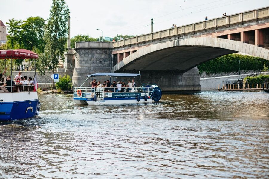 Prague: Swimming Beer Bike on A Cycle Boat - What you get in 90 minutes, and why the timing is perfect