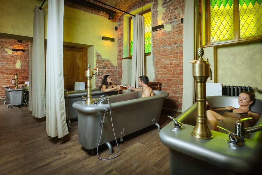 Prague: The Largest Beer SPA with Unlimited Beer Consumption - A Beer Bath Plus Salt Cave, Wrapped Into One Hour