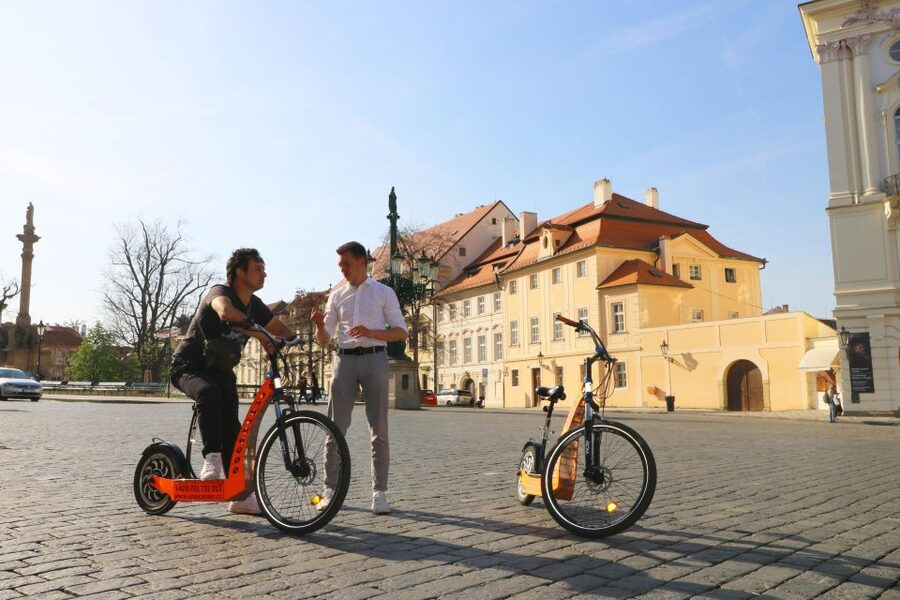 Prague: Tour by Electric Scooter or Cruiser eBike - Start at Euro Segway Prague, right by the Embassy of Japan
