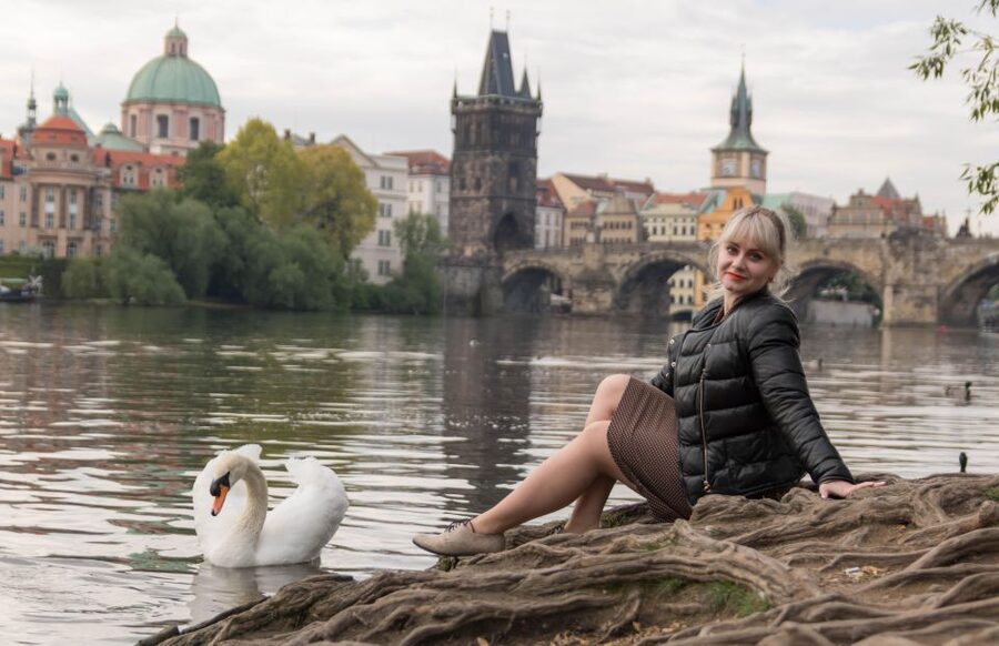 Private photoshoot in Prague - How the photographer helps you look natural in front of the camera
