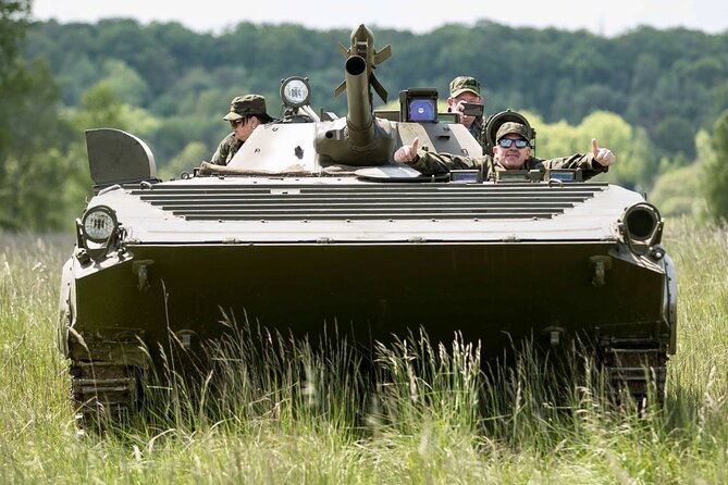 Ride in a BMP tank and military garage tour Prague - Price and Value for $56, What’s Included and What Costs Extra