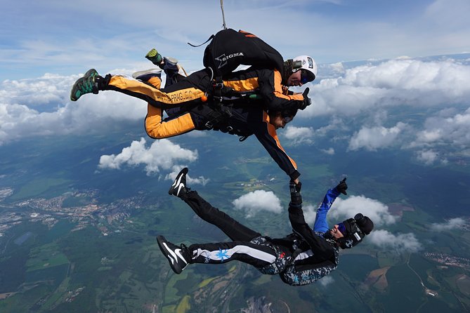 Tandem Skydiving Adventure in Prague - The 60-second freefall and the 6-minute parachute ride